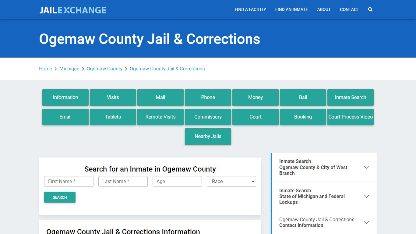 Ogemaw County Jail & Corrections - Jail Exchange